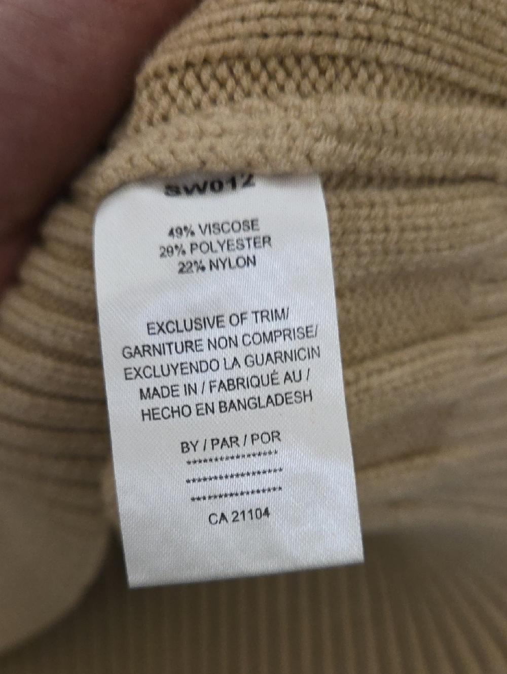 NWT Carreli Camel Chunky Cable Knit V-Neck Sweater Y2K Cozy Neutral Preppy - Picture 5 of 8